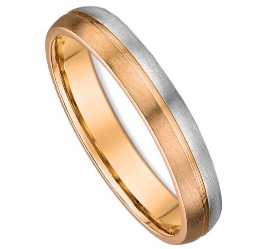 4mm Two Tone Gold Wedding Ring | 644A01